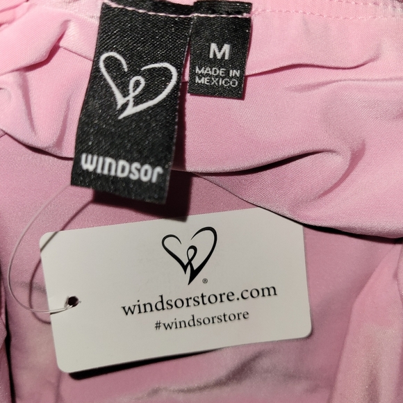 NWT Windsor Size M Pink Metallic Liquid Metal Mini Dress - Picture 9 of 10